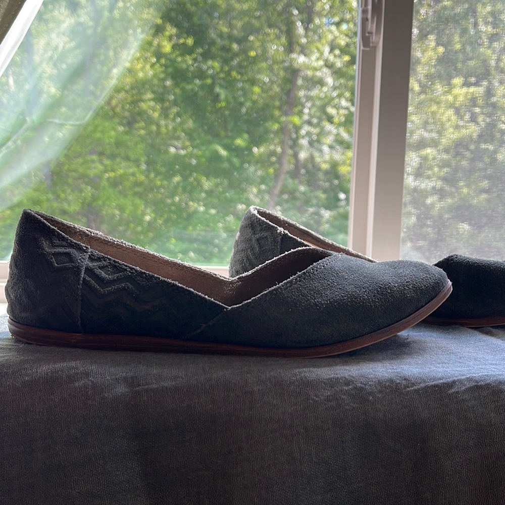 Olive green flats